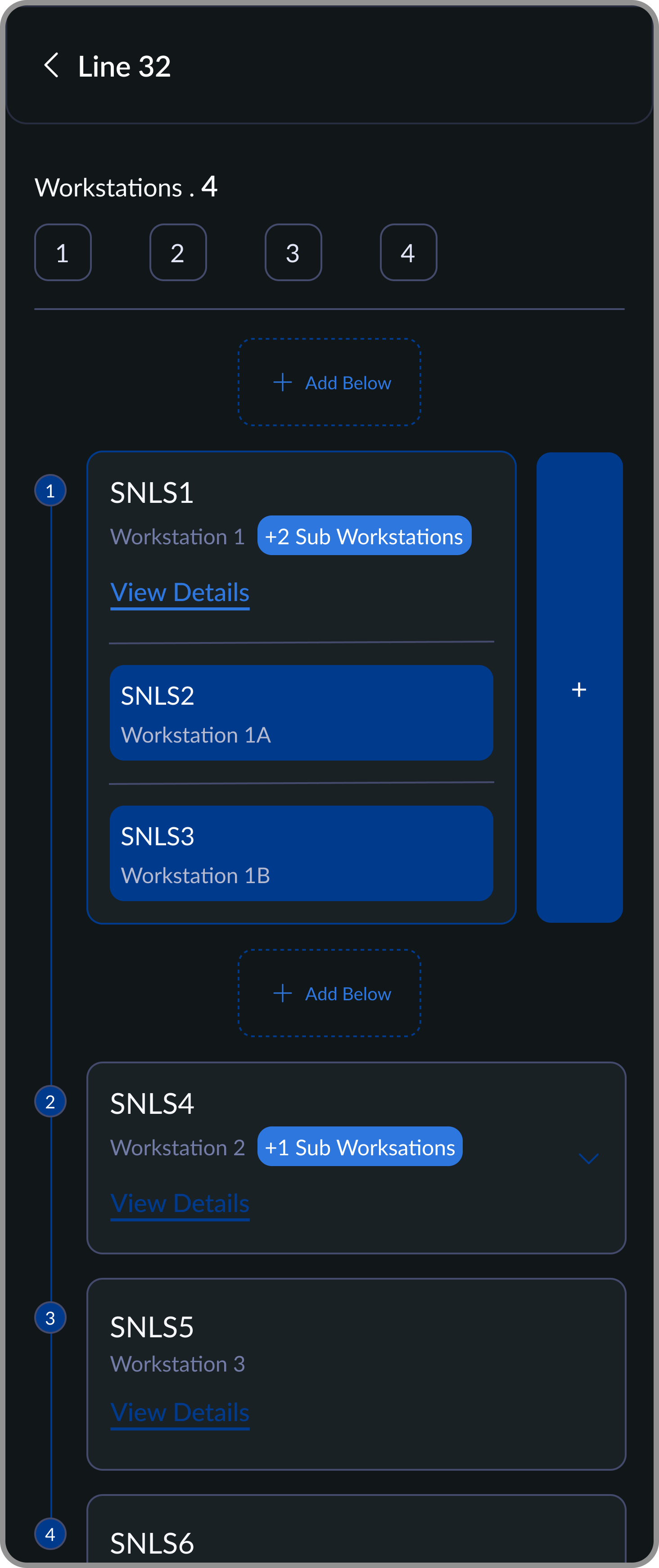 Workstation setup screen